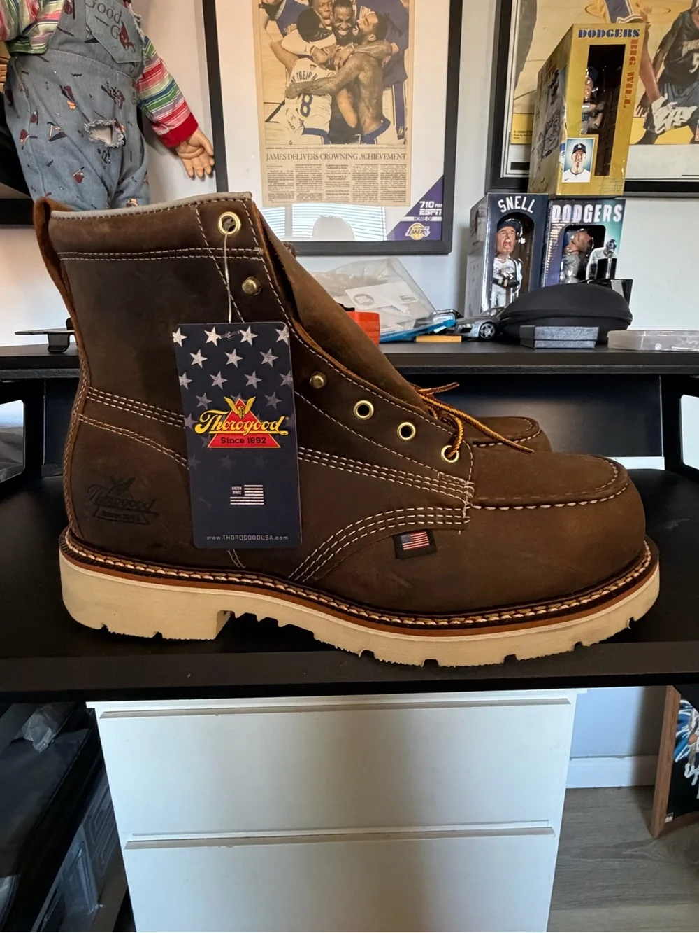 Thorogood Men’s Brown Moc Toe Work Boot